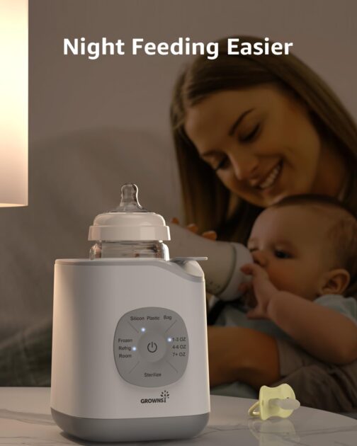 Bottle Warmer, GROWNSY Baby Bottle Warmer Fast for Breastmilk & Formula, Accurate Temperature Control, Milk Warmer for All Bottles with Thaw, Sterilizing, Keep Warm, Heat Food - Image 6