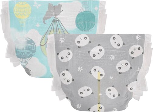 The Honest Company Clean Conscious Diapers | Plant-Based, Sustainable | Above It All + Pandas | Club Box, Size Newborn, 72 Count - Image 2