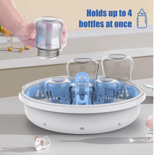 Bellababy Baby Bottle sterilizer Microwave Steam Sterilizer for Baby Bottles, Pacifier, Breast Pumps Accessories, Large Capacity, 99.99% Disinfection in 2 Mins - Image 2