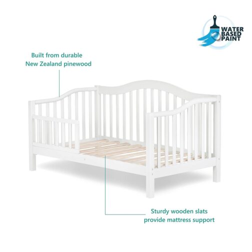 Austin Toddler Day Bed in White, Greenguard Gold Certified 54x30x29 Inch (Pack of 1) - Image 6