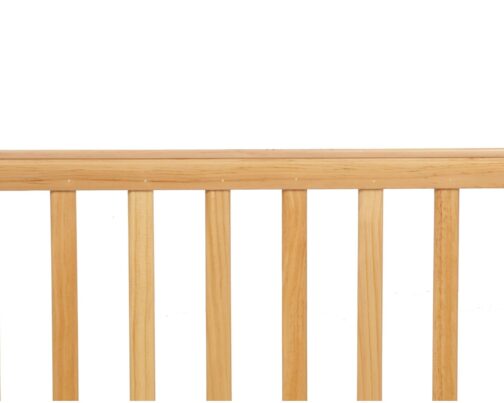 LA Baby Compact Non-Folding Wooden Window Crib, Natural - Image 6