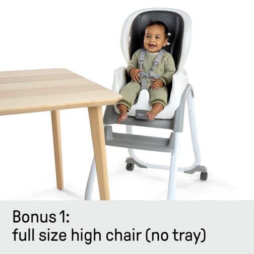 Ingenuity SmartClean Trio Elite 3-in-1 Convertible Baby High Chair, Toddler Chair, and Dining Booster Seat, For Ages 6 Months and Up, Unisex - Slate - Image 7