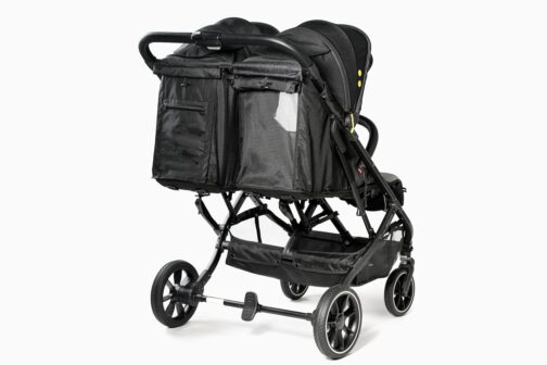 Double Stroller Side by Side Double Stroller Newborn and Toddler, Swivel Wheels, One Hand Folding, Compact Size, from birth up to 48.5 lbs per seat - Image 4