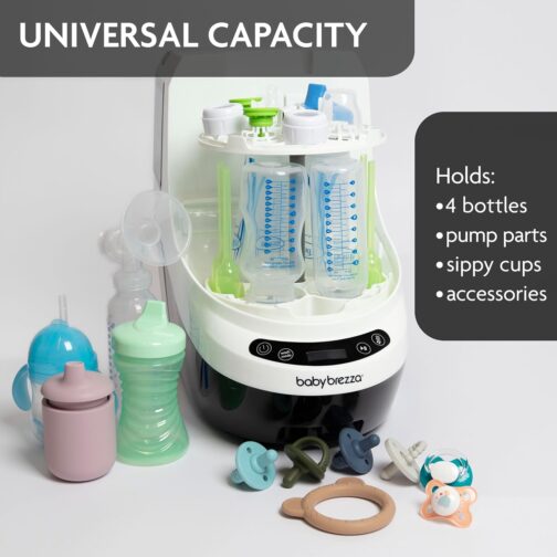 Baby Brezza Bottle Washer Pro - Baby Bottle Washer, Sterilizer + Dryer - All in One Machine Cleans Bottles, Pump Parts, & Sippy Cups - Replaces Hand Washing, Bottle Brushes and Drying Racks - Image 4