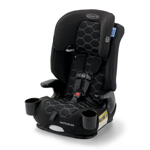 Graco Nautilus 2.0 LX 3-in-1 Harness Booster Car Seat ft. InRight LATCH, Hex