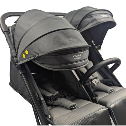 Double Stroller Side by Side Double Stroller Newborn and Toddler, Swivel Wheels, One Hand Folding, Compact Size, from birth up to 48.5 lbs per seat - Image 6