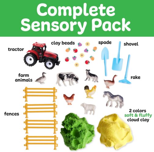 Creativity for Kids Sensory Pack Farm, Sensory Toys for Toddlers 3-4+, Pretend Play Farm Animals Toys for Kids, Toddler Travel Toys and Activities - Image 3