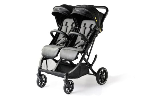 Double Stroller Side by Side Double Stroller Newborn and Toddler, Swivel Wheels, One Hand Folding, Compact Size, from birth up to 48.5 lbs per seat - Image 2