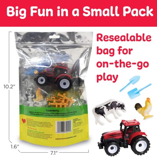 Creativity for Kids Sensory Pack Farm, Sensory Toys for Toddlers 3-4+, Pretend Play Farm Animals Toys for Kids, Toddler Travel Toys and Activities - Image 7