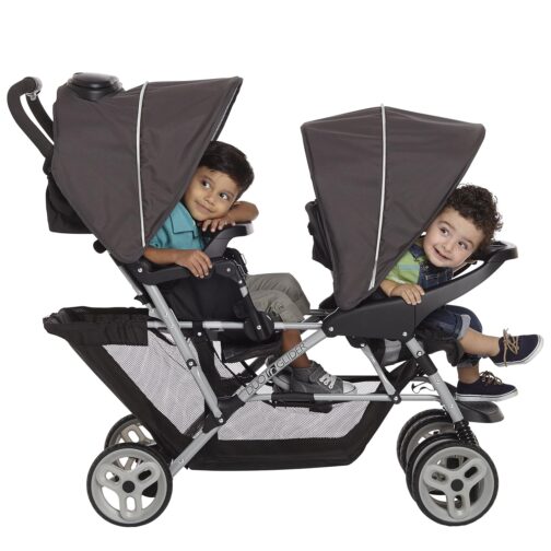 Graco DuoGlider Double Stroller | Lightweight Double Stroller with Tandem Seating, Glacier - Image 6