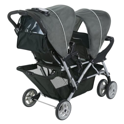 Graco DuoGlider Double Stroller | Lightweight Double Stroller with Tandem Seating, Glacier - Image 3