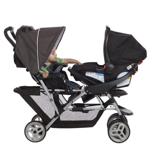 Graco DuoGlider Double Stroller | Lightweight Double Stroller with Tandem Seating, Glacier - Image 5