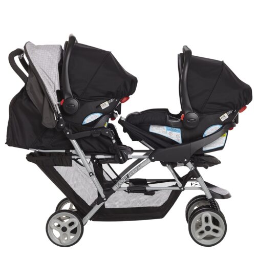 Graco DuoGlider Double Stroller | Lightweight Double Stroller with Tandem Seating, Glacier - Image 4